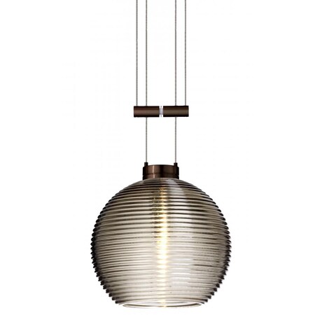 Besa Lighting Besa Pendant Kristall 6 Bronze Smoke 1x35W Halogen 1XA-461502-BR